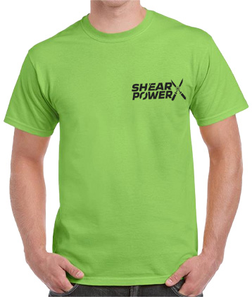 shear power gardening t-shirt