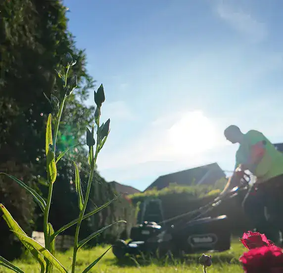 Shear Power gardener at work